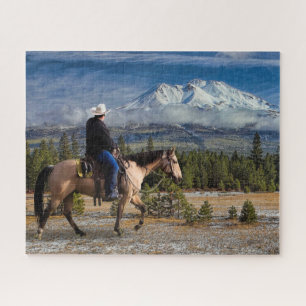 BERG SHASTA MIT PFERD UND REITER PUZZLE
