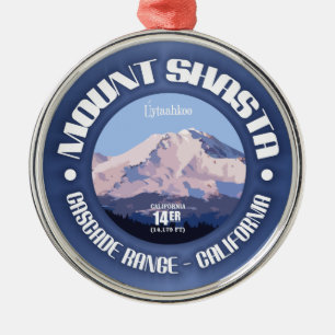 Berg Shasta Silbernes Ornament