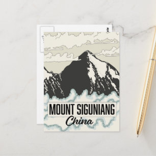 Berg Siguniang China Postkarte