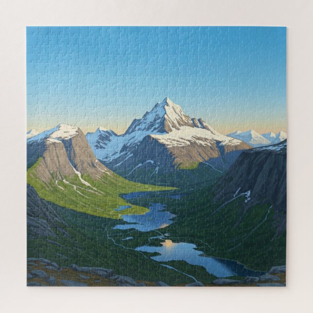 Berg-Skyline-Puzzle Puzzle (Vertikal)