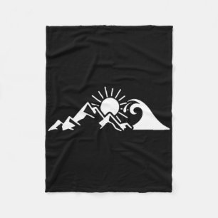 Berg Sonne Welle Natur Wandern Surfen Surfer Wande Fleecedecke