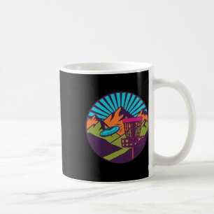 Berg-Sonnenaufgang-Disc-Golf-Korb-Flugdisc Szene Kaffeetasse