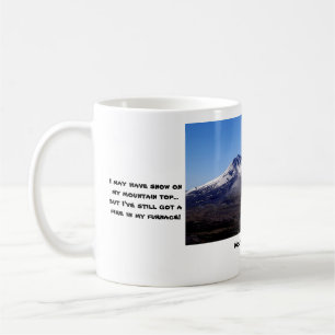 Berg. St. Helens Tasse mit Foto und lustigen Bilde