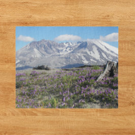 Berg St Helens und Wildblumen Landschaft Puzzle
