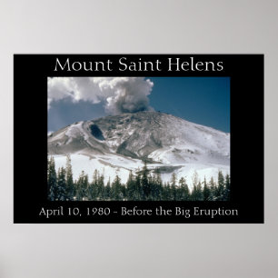 Berg St. Helens - Vor der Eruption Poster