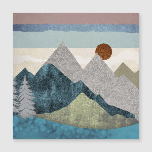 Berg Streifen Sky Magnetkarte