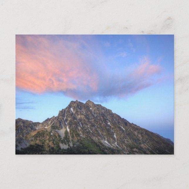 Berg Stuart, bei Sonnenuntergang Postkarte (Vorderseite)