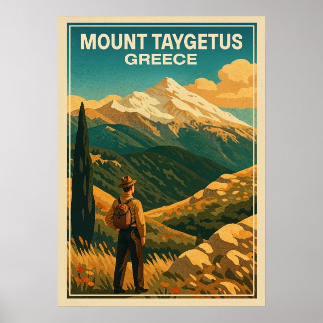 Berg Taygetus Griechenland V03 Poster (Vorne)