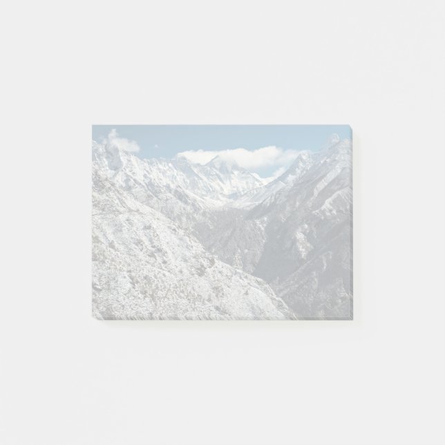 Berg themenorientiert, herein eingefroren vom post-it klebezettel (Vorderseite)