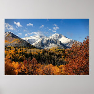 Berg Timpanogos in Herbst-Utah-Bergen Poster
