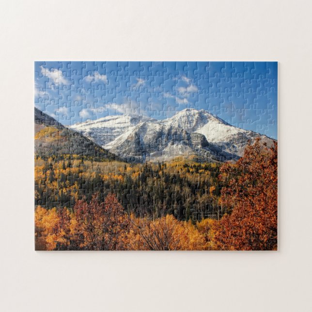 Berg Timpanogos in Herbst-Utah-Bergen Puzzle (Horizontal)