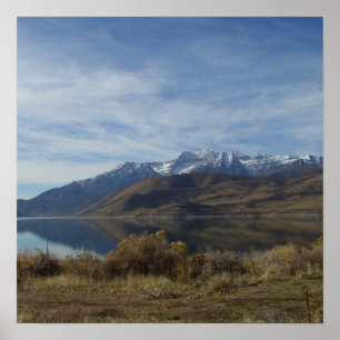 Berg Timpanogos und Rotwild-Nebenfluss bezüglich…  Poster