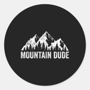 Berg-Typ Natur Fels Klettern Wandern Camping Runder Aufkleber