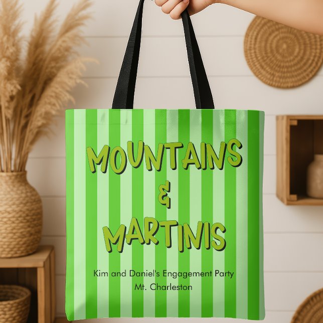 Berg- und Ehepartner (Mountains and Martinis Bridesmaid Tote Bag)
