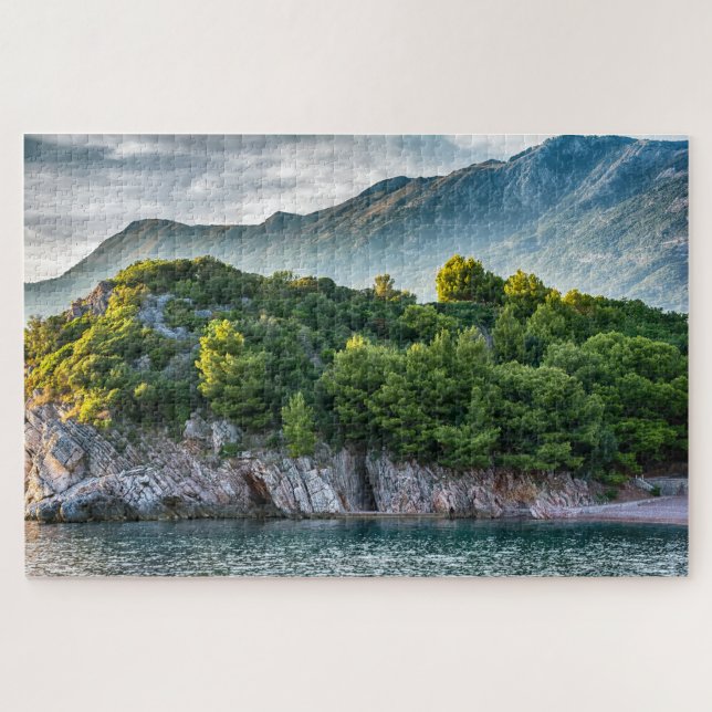 Berg- und Meereslandschaft Montenegros Puzzle (Horizontal)
