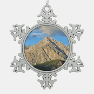 Berg- und Waldfläche, durch Sonneneinstrahlung Schneeflocken Zinn-Ornament