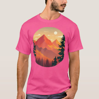 Berg- und Waldlandschaft Silhouette Cam T-Shirt
