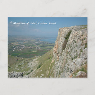 Berg von Arbel, Galiläa. Israel. Postkarte