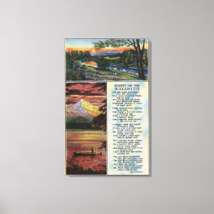 Berg von Lost Lake View Leinwanddruck