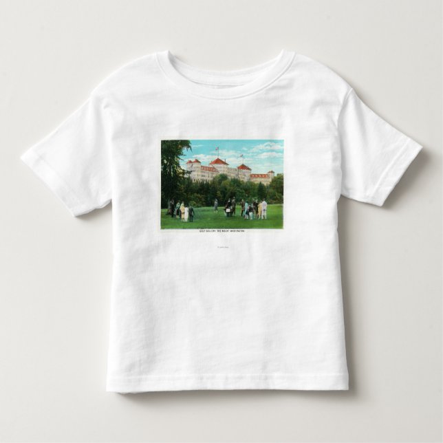 Berg-Washington-Hotel-Ansicht der Golf-Galerie Kleinkind T-shirt (Vorderseite)