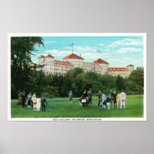Berg-Washington-Hotel-Ansicht der Golf-Galerie Poster