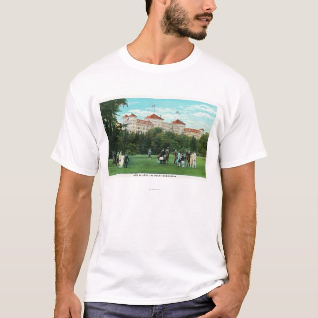 Berg-Washington-Hotel-Ansicht der Golf-Galerie T-Shirt (Vorderseite)