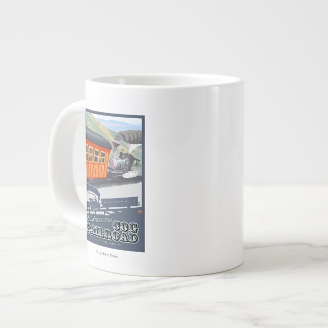 Berg Washington, neue HampshireCog Eisenbahn Jumbo-Tasse (Vorderseite Links)