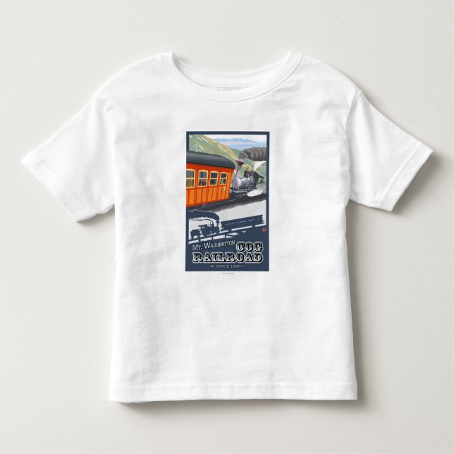 Berg Washington, neue HampshireCog Eisenbahn Kleinkind T-shirt (Vorderseite)