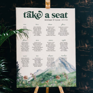 Berg-Wildblume   Hochzeitstisch-Ordnung Poster