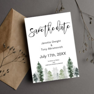 Berg Winter Save the Date Einladung