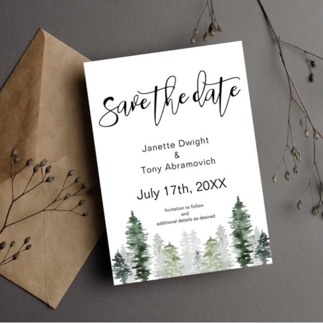 Berg Winter Save the Date Einladung (Von Creator hochgeladen)