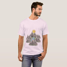 Bergabenteuer – Natur-T-Shirt im Aquarellstil