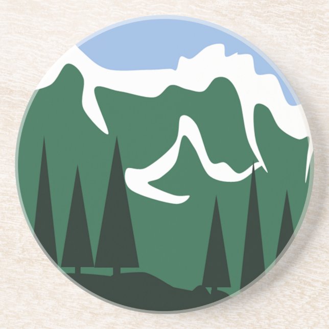 Bergabhang Getränkeuntersetzer (Vorne)