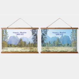 Bergalpen Nature Sky Wood Topped Wall Tapestry Wandteppich Mit Holzrahmen