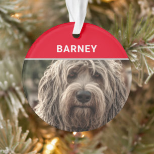Bergamasco Dog's Name und Foto Weihnachten Ornament