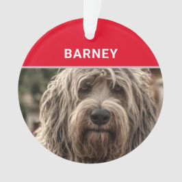 Bergamasco Dog's Name und Foto Weihnachten Ornament