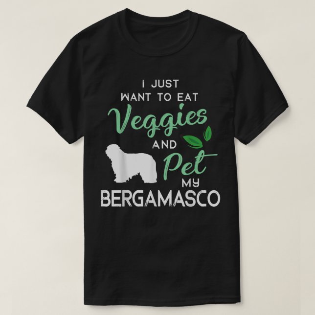 Bergamasco Funny Vegan Dog Lover Eigentümer Xmas B T-Shirt (Design vorne)