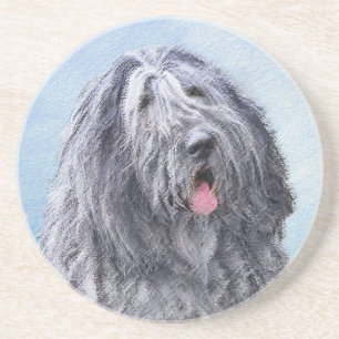 Bergamasco Sheepdog Malerei - Niedlicher Original  Getränkeuntersetzer