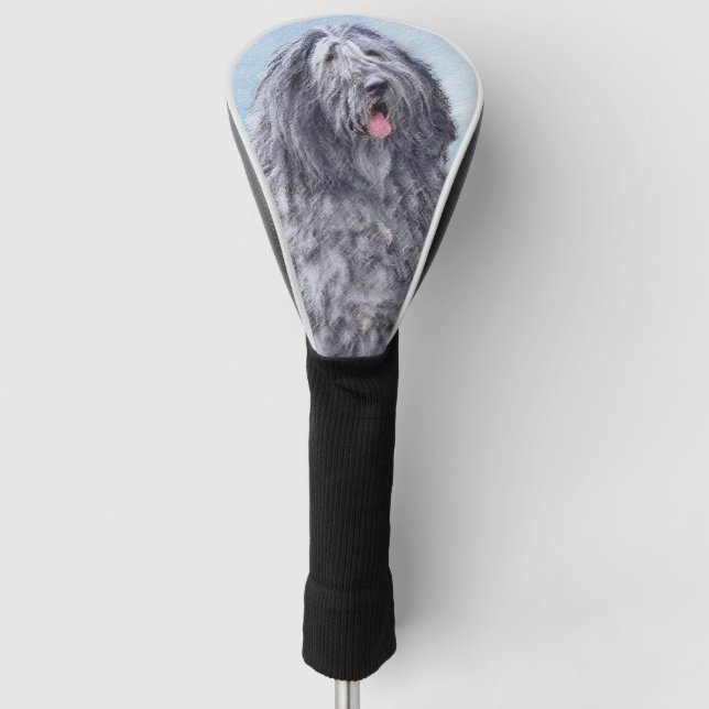 Bergamasco Sheepdog Malerei - Niedlicher Original  Golf Headcover (Vorderseite)