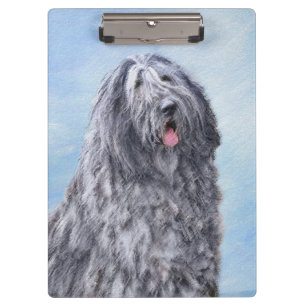 Bergamasco Sheepdog Malerei - Niedlicher Original Klemmbrett