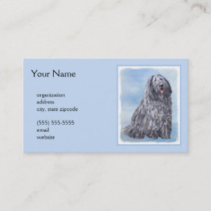 Bergamasco Sheepdog Malerei - Niedlicher Original  Visitenkarte