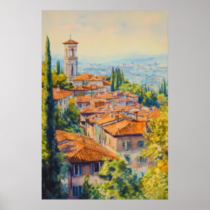 Bergamo Aquarell 1 Poster