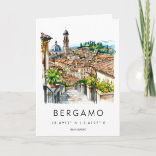 Bergamo Aquarell 3 Karte