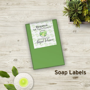 Bergamot Soap Artisan Handmade Homemade Label Rechteckiger Aufkleber