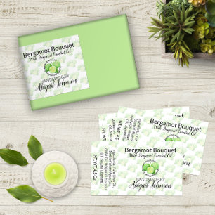 Bergamot Soap   Handgefertigte Scrub-Etiketten   E Rechteckiger Aufkleber