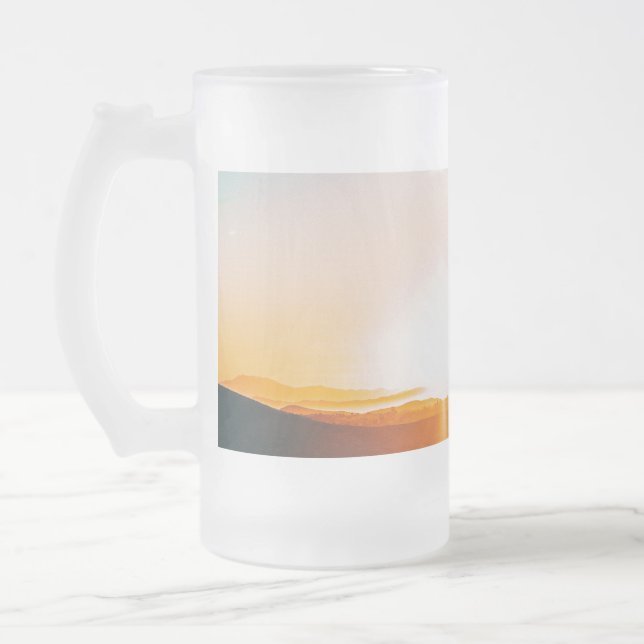 Bergaufgang Mattglas Bierglas (Links)