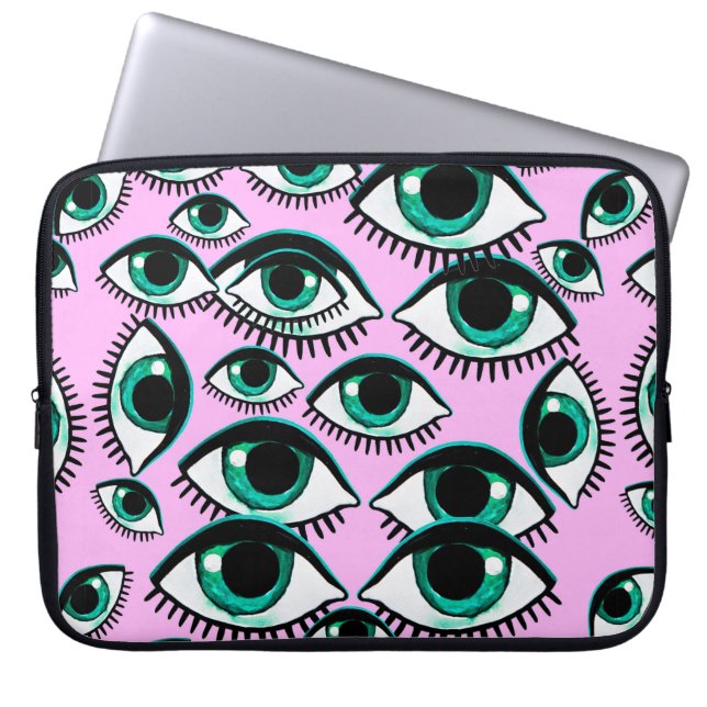Bergauge. Abstraktes Symbol.  Laptopschutzhülle (Vorderseite)