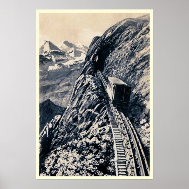 Bergbahn Pilatus Poster (Vorne)