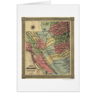 Bergbau in Kalifornien-Karte - 1851