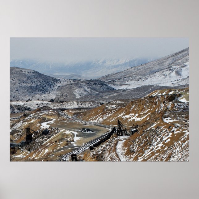 Bergbaugebiete und -gebirge, Goldagel, Nevada Poster (Vorne)